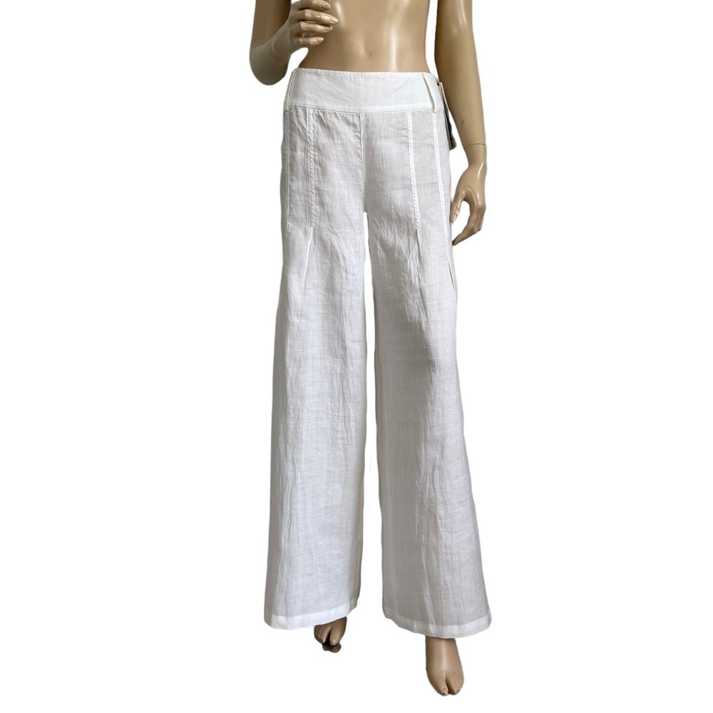 Peter Nygard Women's White Wide Leg Casual Pants 10